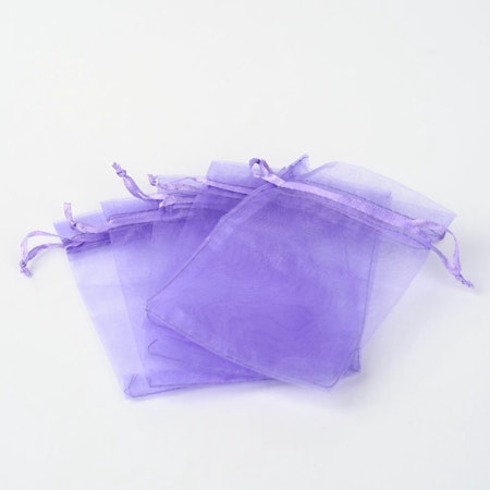 Organza / smycke påse lila ca12x9, 5-pack