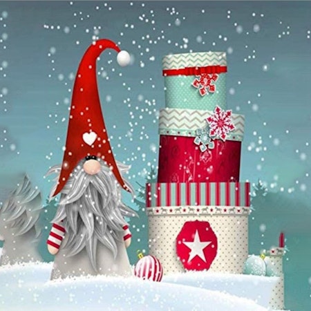 Jul vätte med hattar - Diamond Painting   - 40x30