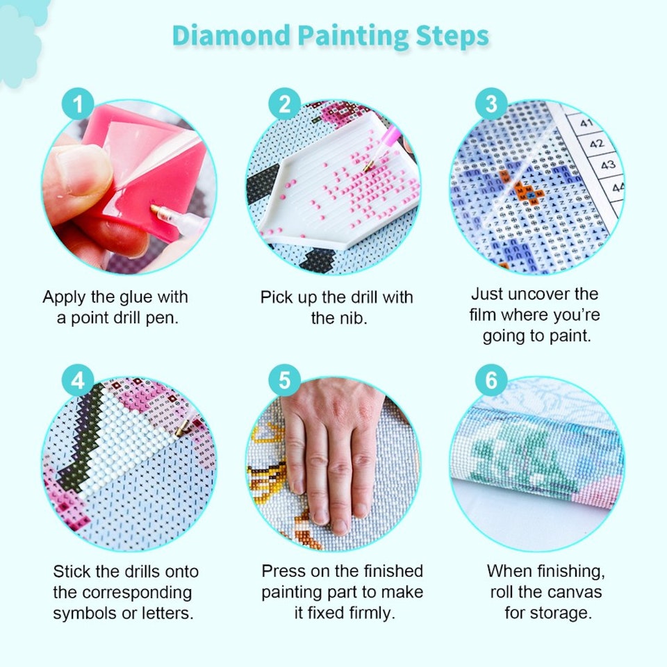 Blommor katt - Diamond Painting   - 40x30