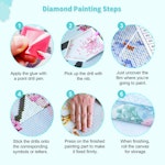 Blommor katt - Diamond Painting   - 40x30