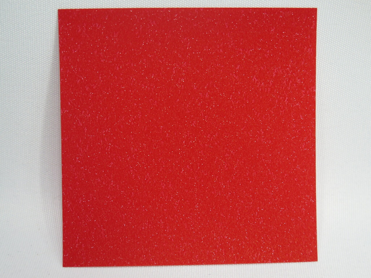 Fyrkantiga små orgamipapper glitter - röd - 6,5x6,5 - 4st