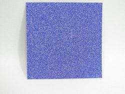 Fyrkantiga små orgamipapper glitter - silverblå - 6,5x6,5 - 4st