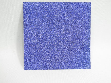 Fyrkantiga små orgamipapper glitter - silverblå - 6,5x6,5 - 4st