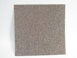 Fyrkantiga små orgamipapper glitter - silverbrun - 6,5x6,5 - 4st