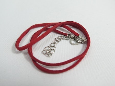 Mocca halsband med hummer lås, röd
