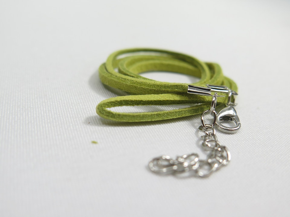 Mocca halsband med hummer lås, grön