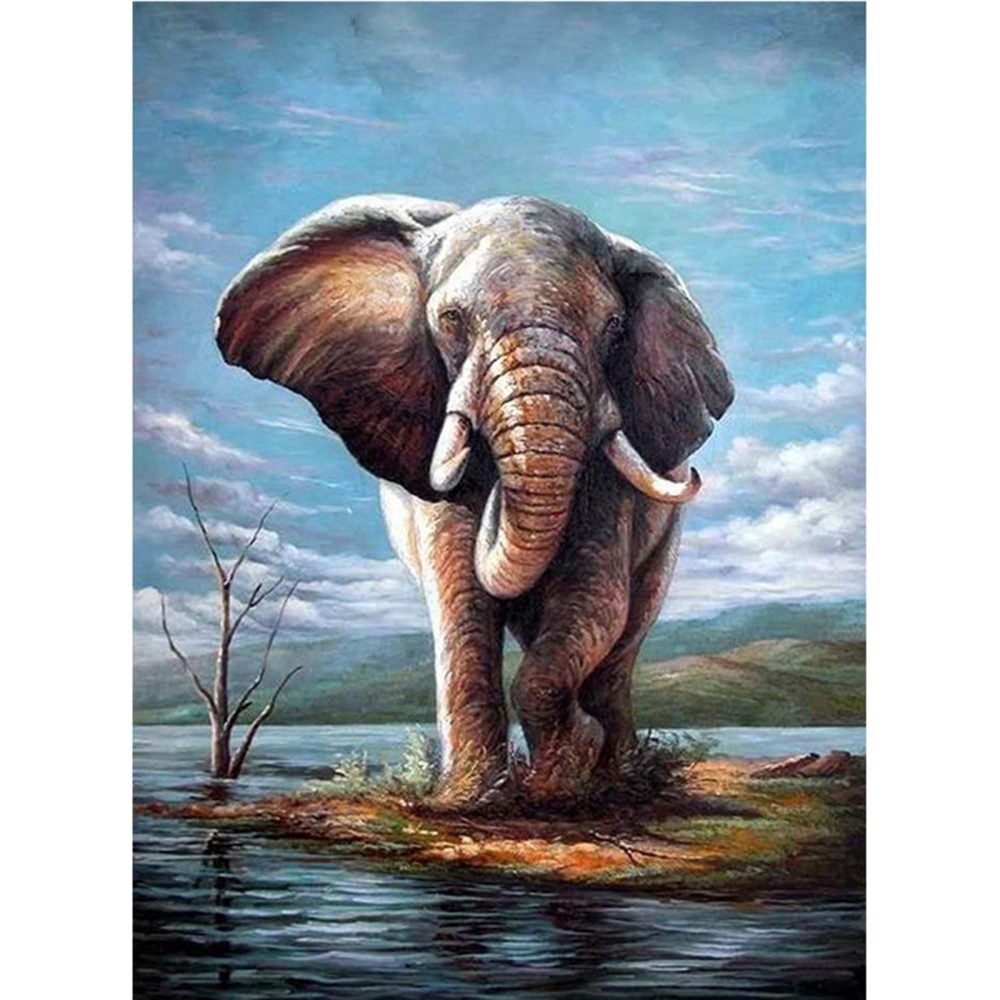 Elefant - Diamond Painting  5D - 30x20