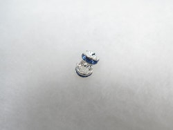 Strass rondeller klass AAA - 5mm silver/blå