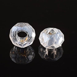 Handgjorda kristall pärlor med stort hål - klass AB - 1st