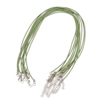 Vaxat halsband med hummer lås, gulgrön
