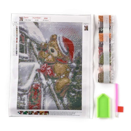 Nalle tomte 2 - Diamond Painting   - 40x30