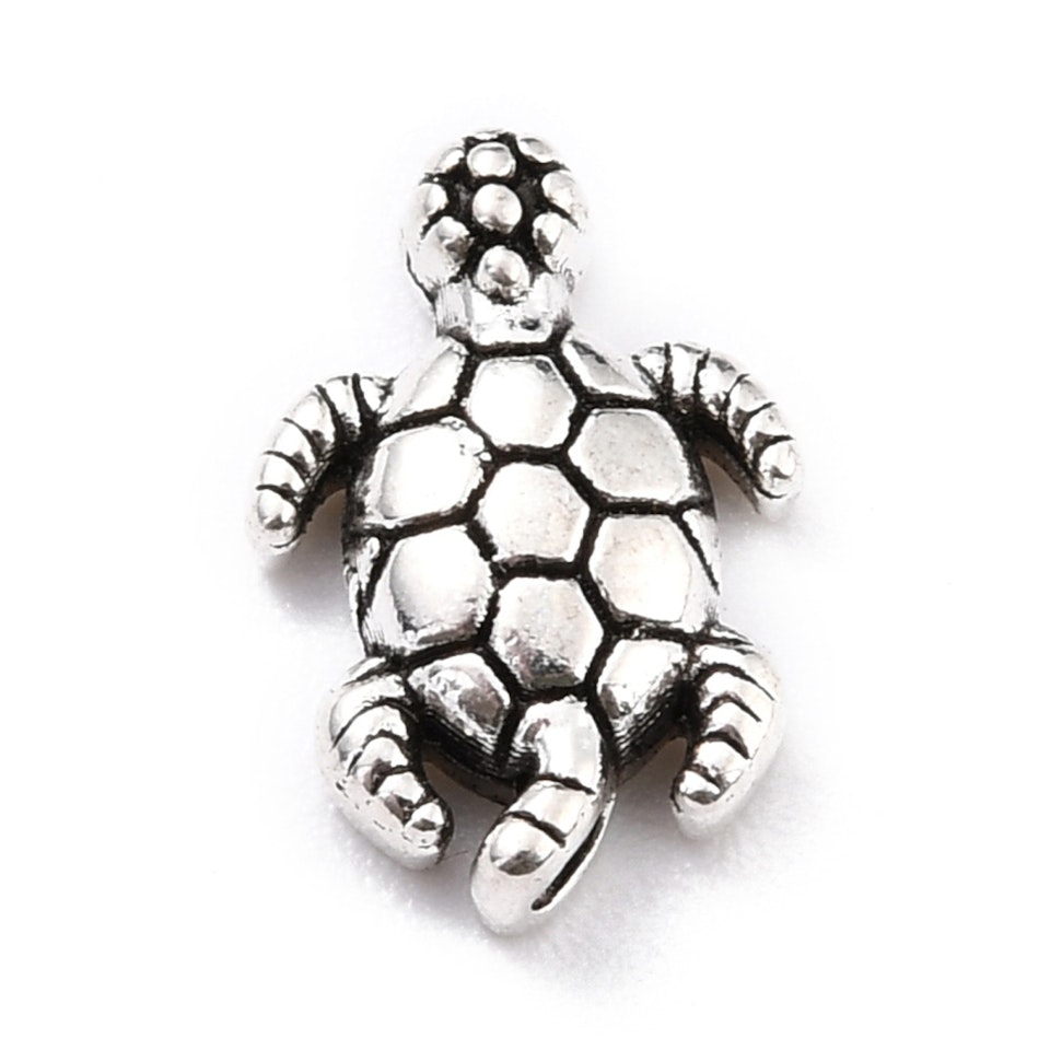 Charms - Berlock - Sköldpadda - antik silver