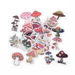 Stickers till scrapbooking - tecknade svampar - 50st
