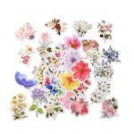 Stickers till scrapbooking - tecknade blommor - 50st