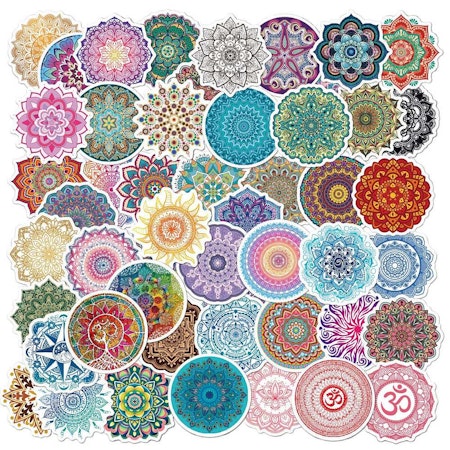 Mandala stickers till scrapbooking - olika - 50st