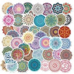 Mandala stickers till scrapbooking - olika - 50st