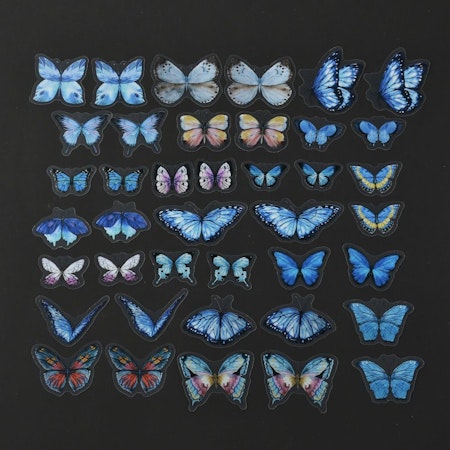 Sstickers till scrapbooking - fjärilar - 40st