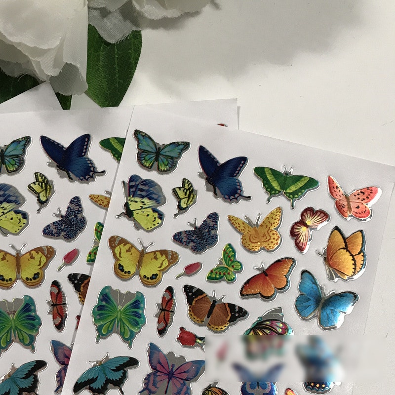 Stickers till scrapbooking - fjärilar - 10-ark