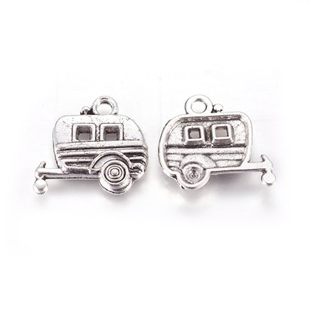 Charms - Berlock - Husvagn - antik silver