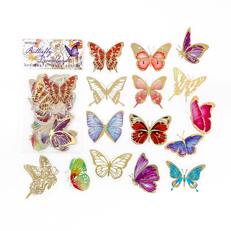 Stickers till scrapbooking - fjärilar - 30-p