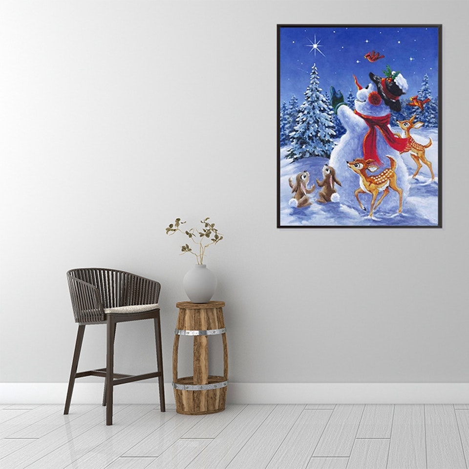 Snögubbe - Diamond Painting   - 40x30