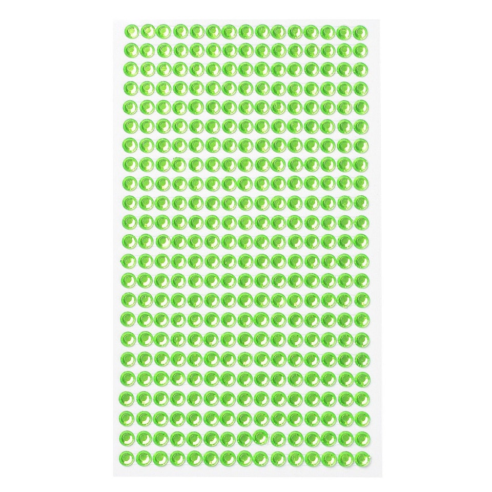 Självhäftande akryl Rhinestone strass stickers - ljusgrön