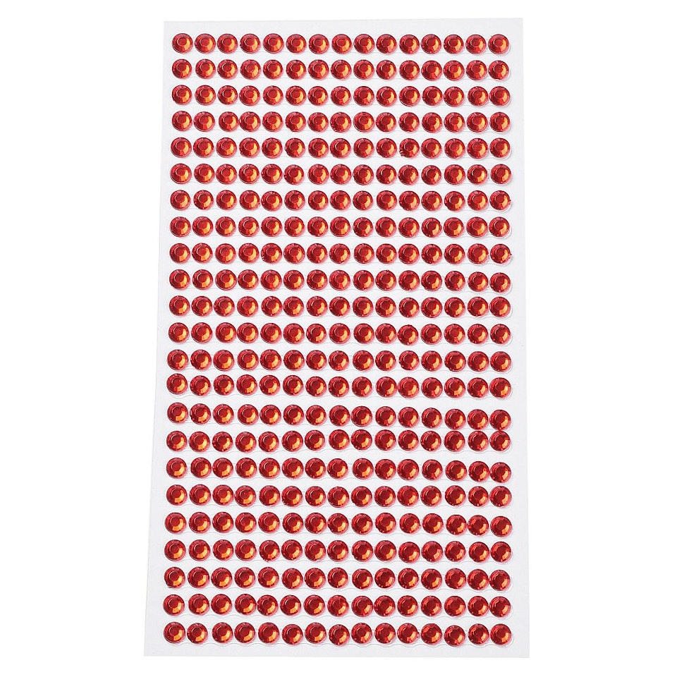 Självhäftande akryl Rhinestone strass stickers - röd