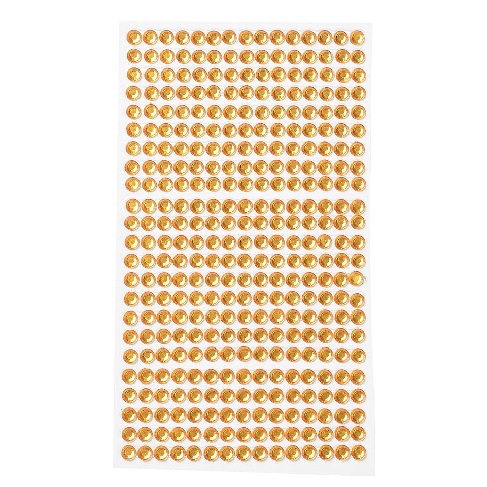 Självhäftande akryl Rhinestone strass stickers - gul orange