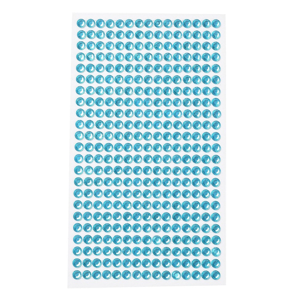 Självhäftande akryl Rhinestone strass stickers - blå