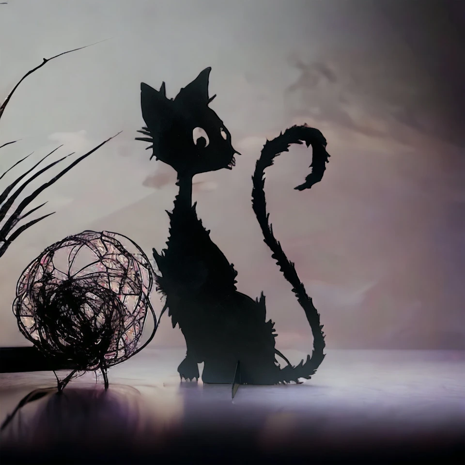 KATTJÄKELN – katt i svart plåt
