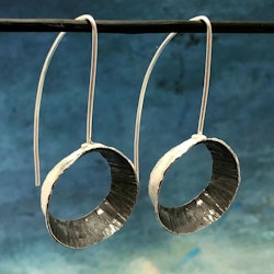 Kimberly - Råsnygga stora silverörhängen