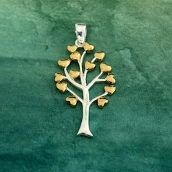 Livets träd - med 14 guldpläterade hjärtan
