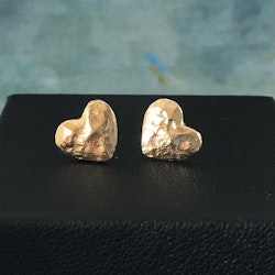 Guldhjärta - Örhängen i silver med guldplätering