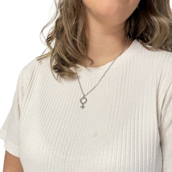 Venus halsband i stål - Hänge 2,5 cm