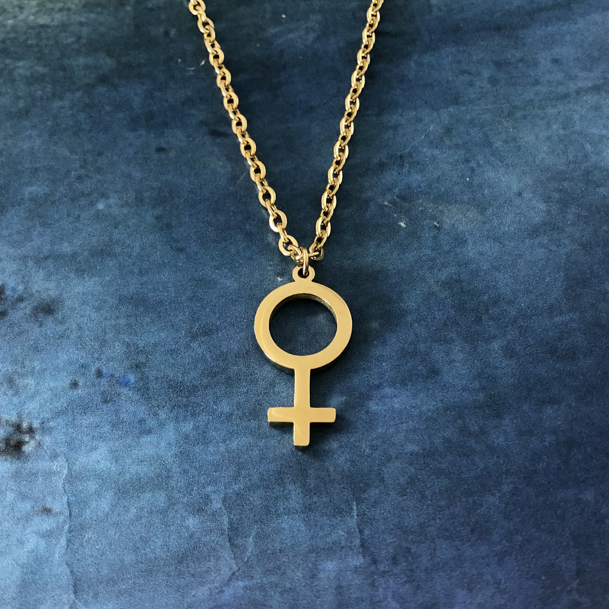 Venus halsband i guldpläterat stål - 2,5 cm