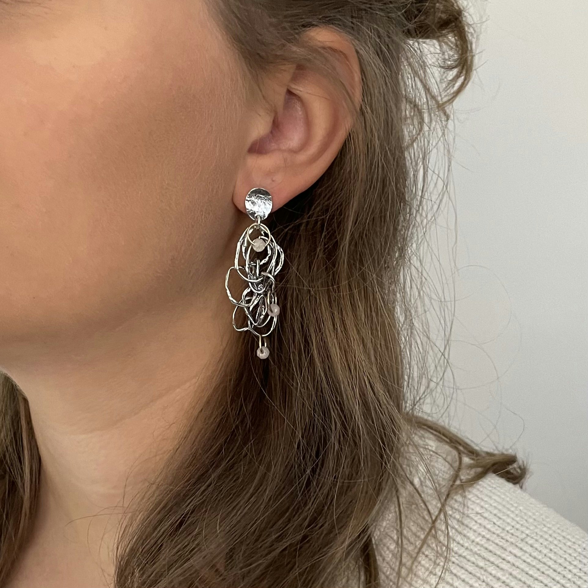 Selena - Exklusiva örhängen i silver