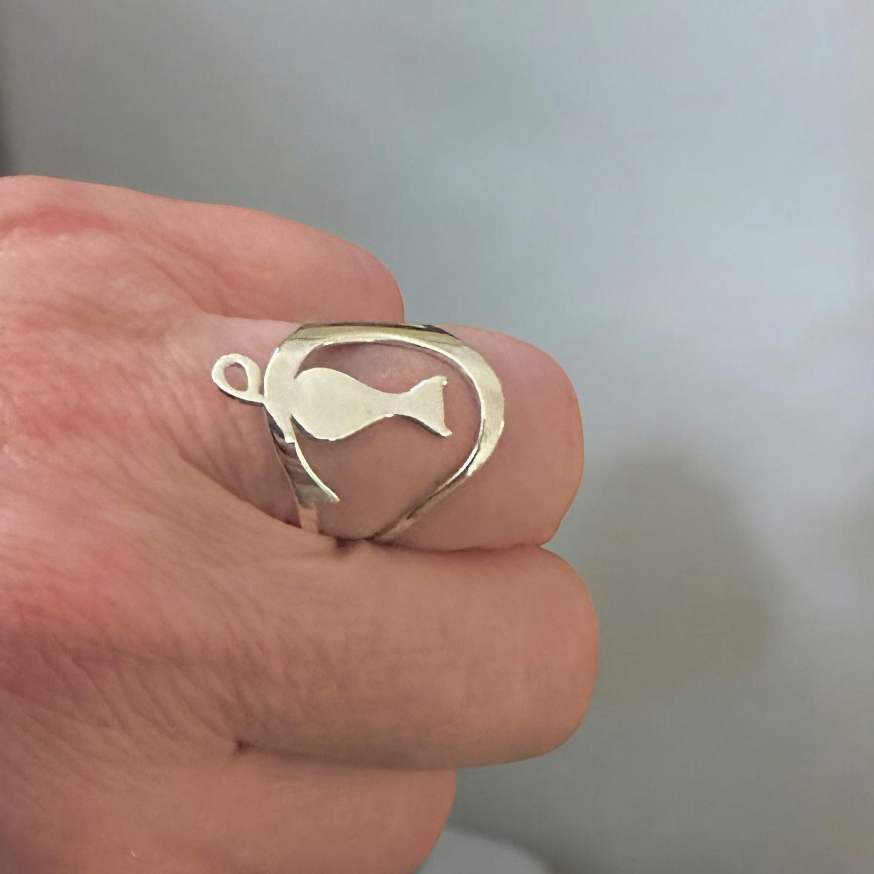 Sigge katt - Kattring i silver