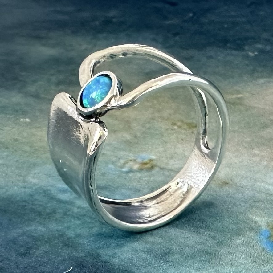 Angelica - Vacker silverring med opal