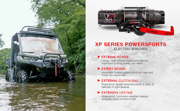 X-Power vinssi XP-50S 5000LBS sähkövinssi 12V synteettinen