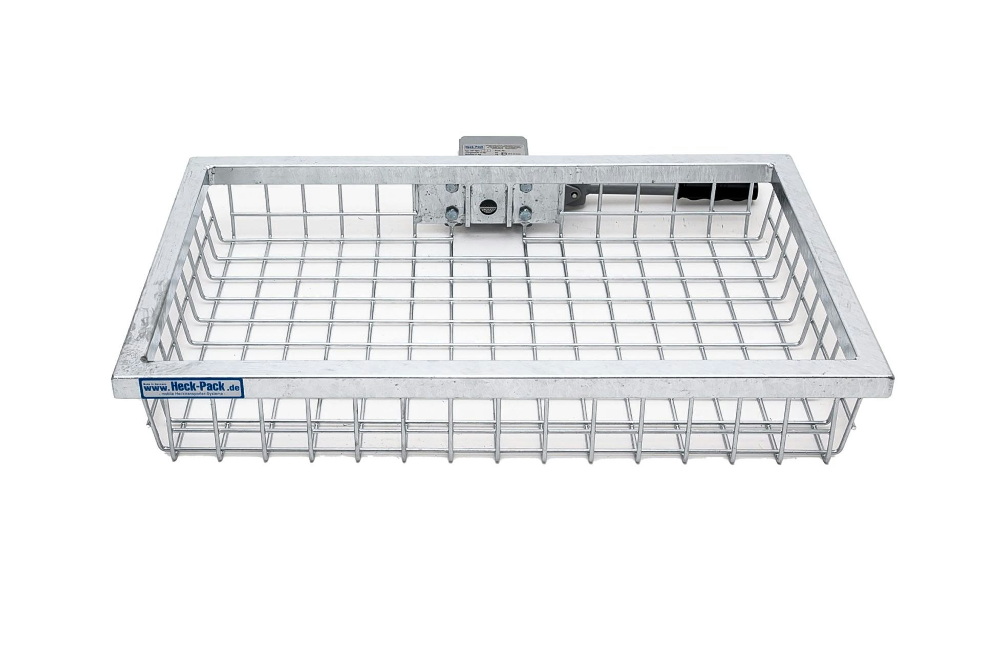 Heck-Pack Lastkorg, varmgalvad, Optimal, 80x 50x12,5 cm inkl snabbfäste