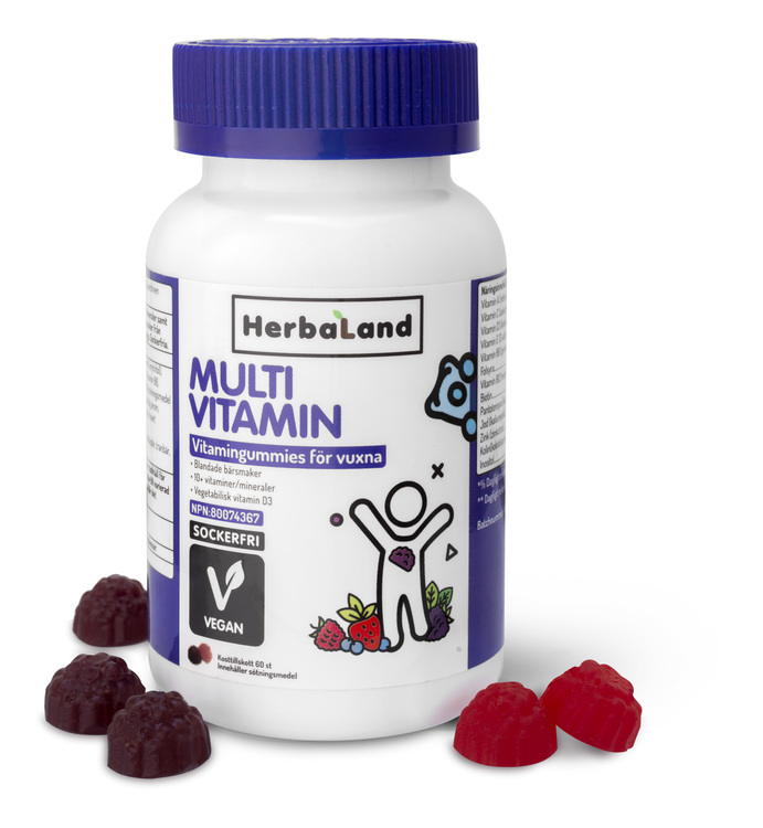 Herbaland Multivitamingummies vegan, 60 st