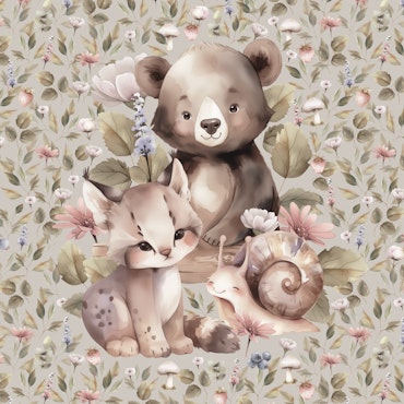 PANEL BEAR WITH FRIENDS FT