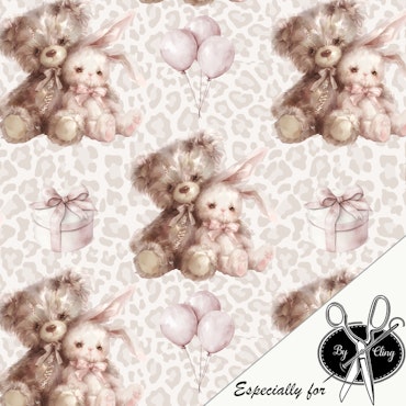 TEDDY WITH BUNNY PINK