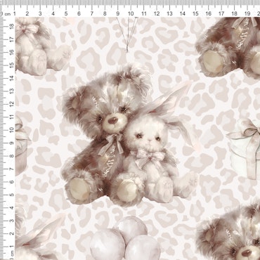 TEDDY WITH BUNNY BEIGE