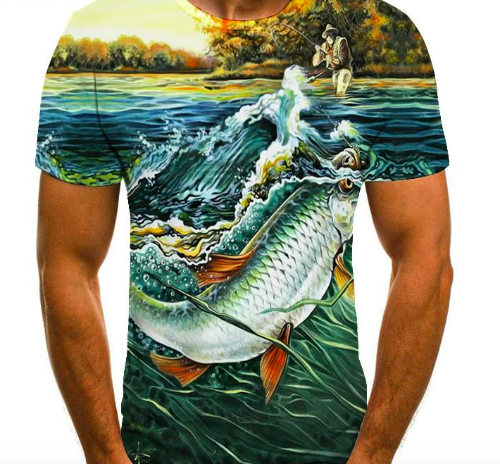 Fiske T-skjorte