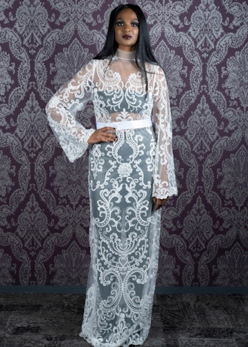 Calla Dress vit