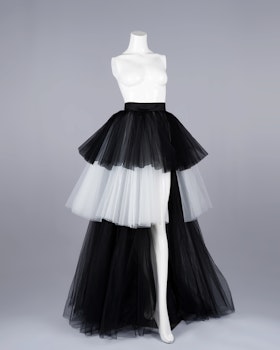 Dahlia Skirt svart/vit med slits