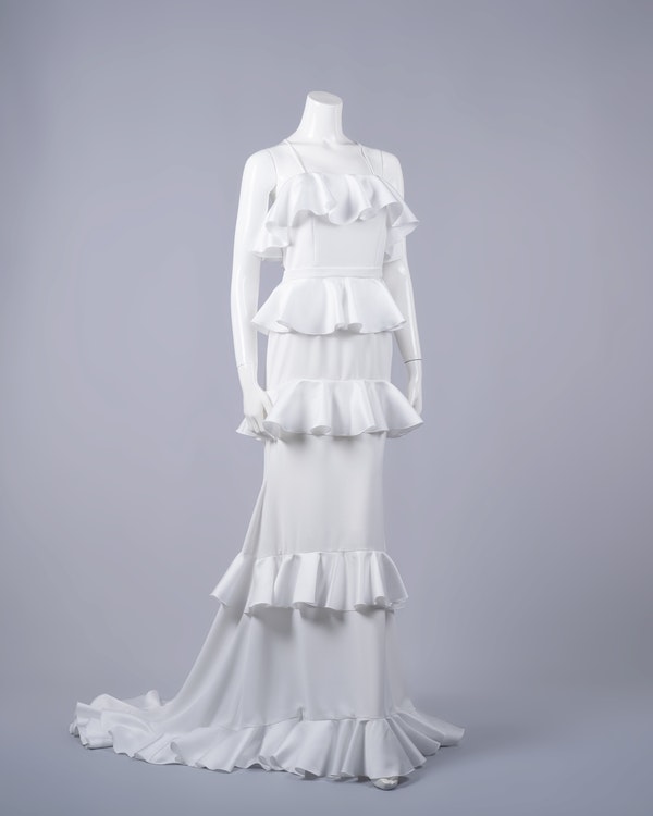 Zante Dress vit utan volangskärp