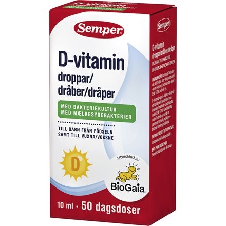 Semper vitamin D, drops, for babies and kids, Lactobacillus reuteri - 10 ml  - Scandinavian Online Store