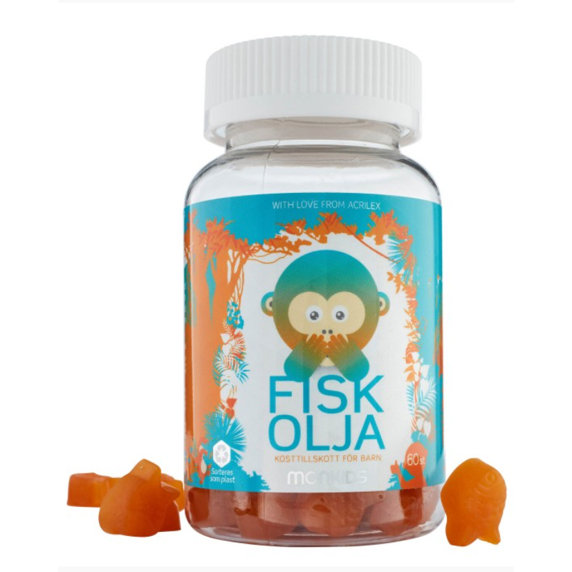 Monkids Fish Oil - 60 chewable tablets